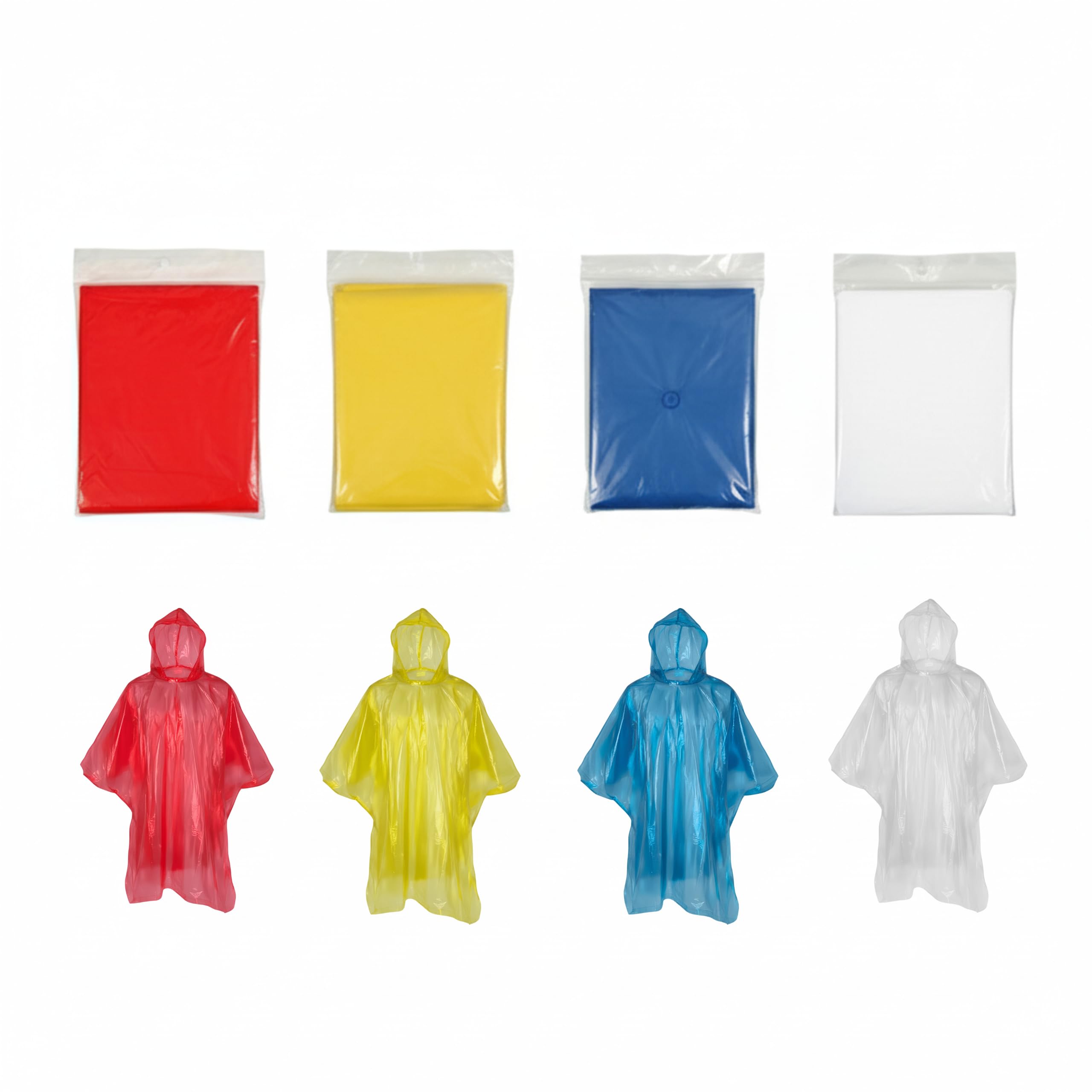 Pack x 50 Ponchos impermeables desechables para hombres o mujeres. Ideal para viajes, picnics, deportes al aire libre, senderismo o ciclismo