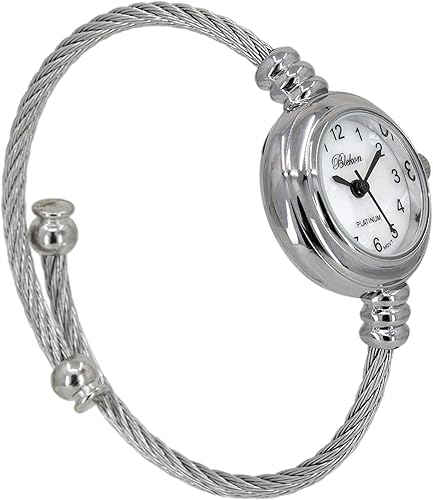 Miniatura 7 de Blekon Collections Reloj de Pulsera Tipo Brazalete para Mujer - Pantalla Analógica Redonda Números Árabes Caja de 23mm Reloj con Brazalete de