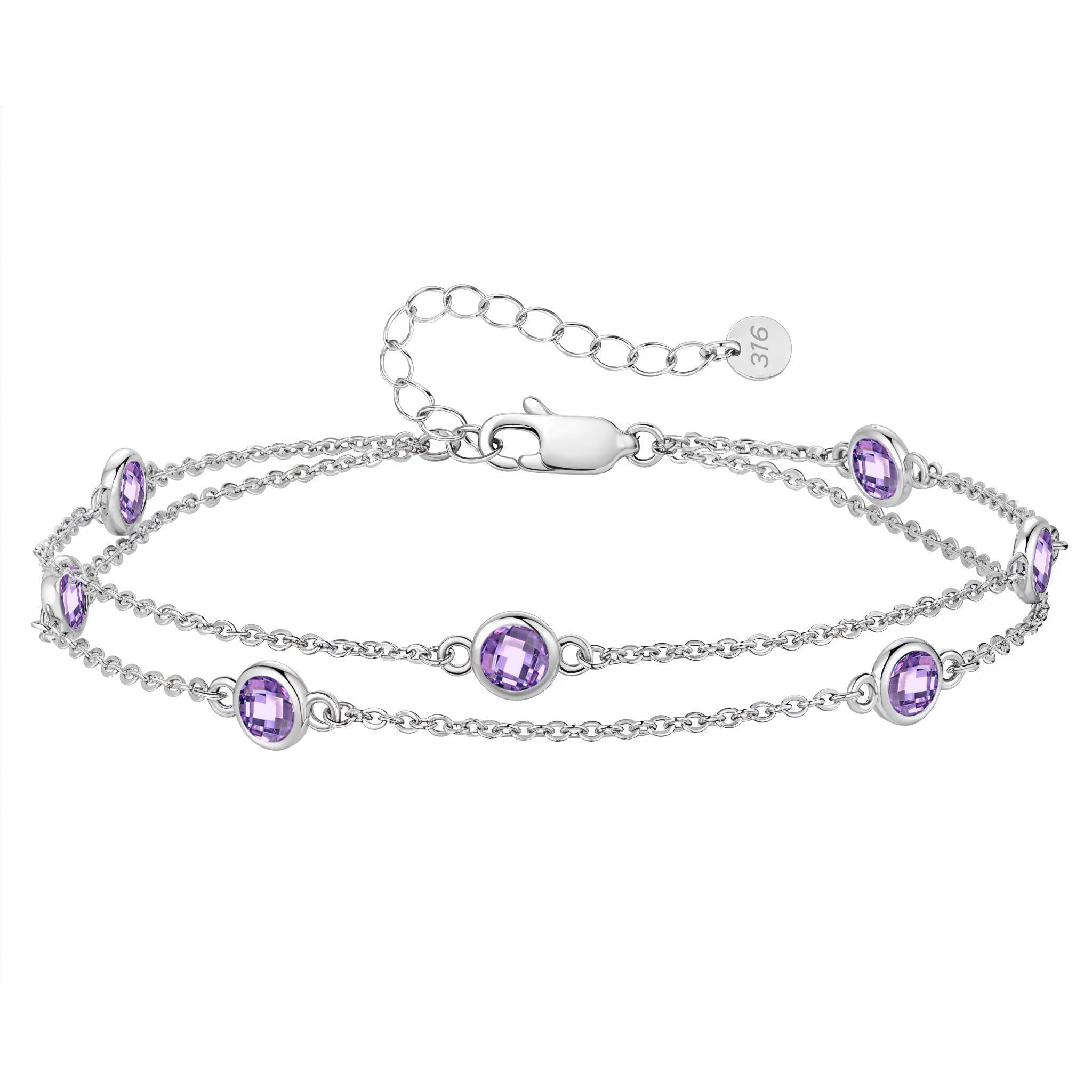 LOUISA SECRET Pferdeaugen Armband Damen 925 Sterling Silber Zirkonia Gold Armbänder Verstellbar Valentinstag Muttertag Geburtstags Weihnachten Geschenk für Sie Frauen Freundin mama