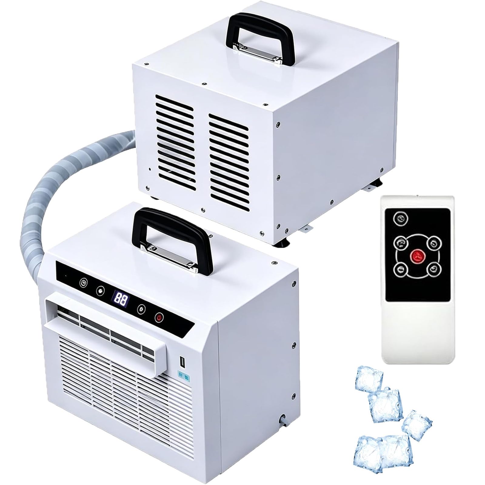Mini Condizionatore D'Aria Portatile, Sistema-Di Raffreddamento da 3000 BTU, Climatizzatore per Camper e Campeggio, Non Richiede Kit per Finestre, per domestico e In Camera da Letto 1.5-meterpipe
