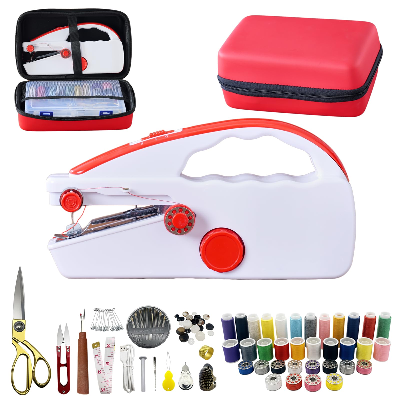 Photo 1 of Zasidler Handheld Sewing Machine with 110-Piece Kit