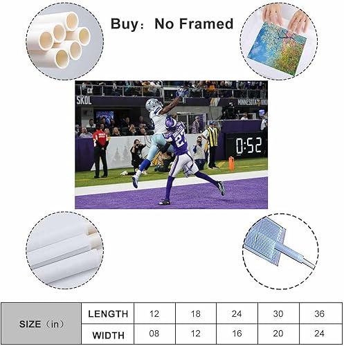 Miniatura 2 de Amari Cooper Unstoppable Poster Print Photo Art Painting Canvas Home Decorative Bedroom Modern Decors Gifts 12x18inch(30x45cm)