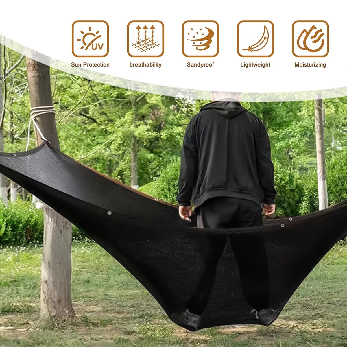85% ochrona przed promieniowaniem UV siatka ogrodowa, 7 x 17 m, siatka z przelotkami na patio, do szklarni, do hodowli, PorchPera - SuneOutdoor osłona roślin