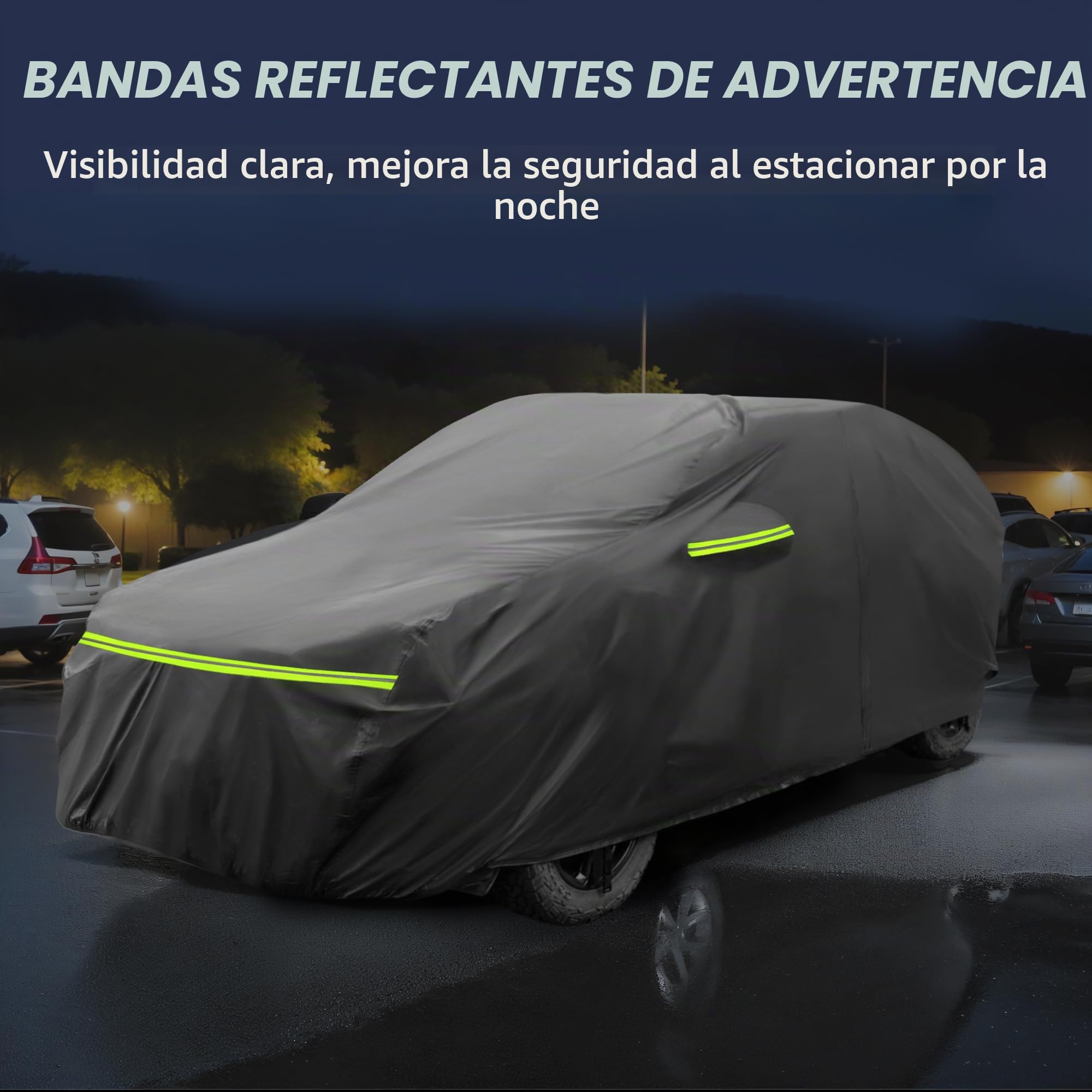 A ABSOPRO Funda De Coche para Seat Arona 2017-2021 1Pc Impermeable | Color: Negro, Material: 210D-Pu, Uso: Todo Clima, Impermeable, A Prueba De Viento, Proteccion Con Cremallera