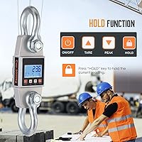 Vista 4 de Bonvoisin Báscula de grúa digital de 6600 libras, báscula colgante industrial resistente (6600 libras/6,613.9 lbs)
