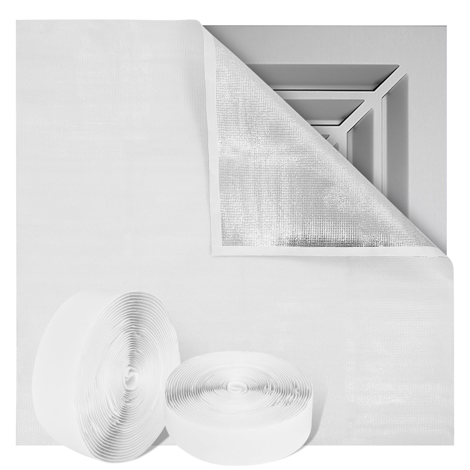 DOITOOL Cubierta de ventilación de casa para ventilador del hogar, cubierta de sellado de ventilador de techo, cubierta de ventilación de aire, cubierta de obturador de aislamiento de techo, cubierta
