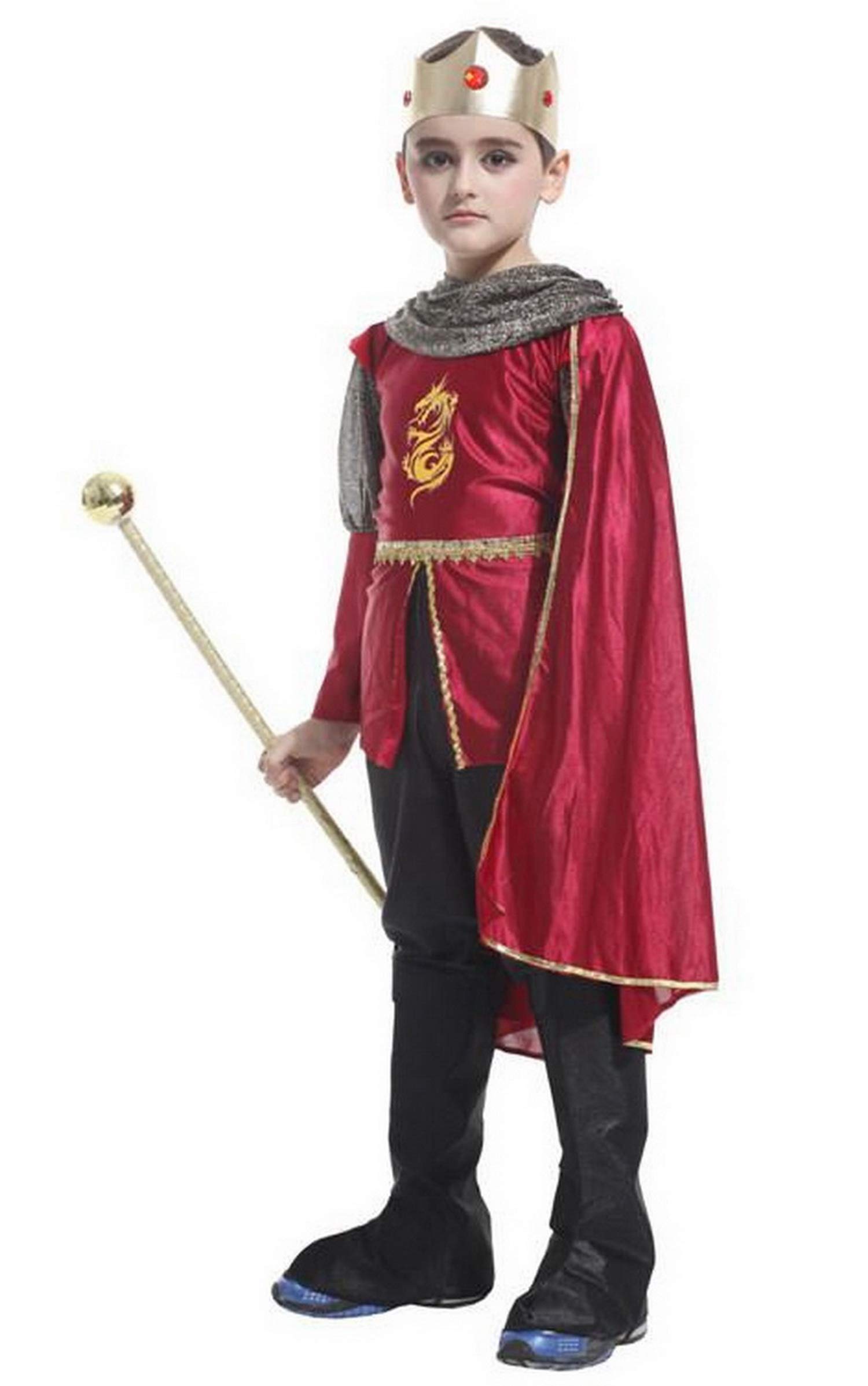 Boys Lord Prince King Costume - Noble Royal Dress Up Outfit For Halloween, Cosplay, Role Play Parties (Sizes M, L, XL) - View #5