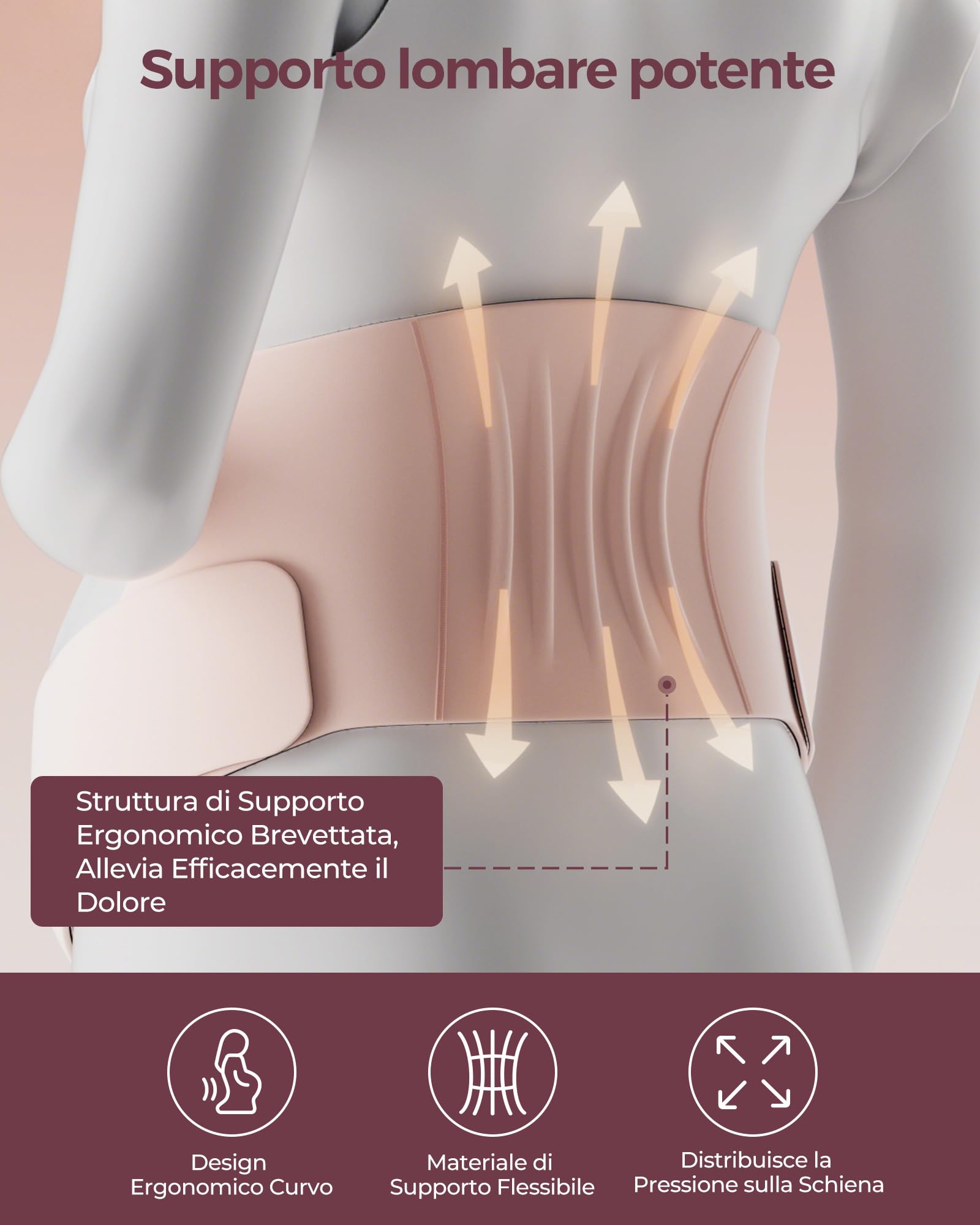 momcozy Fascia Gravidanza Sostegno Pancia e Schiena CozySupport Ergonomica, Pancera Gravidanza Traspirante con Supporto per la Vita, Discreta
