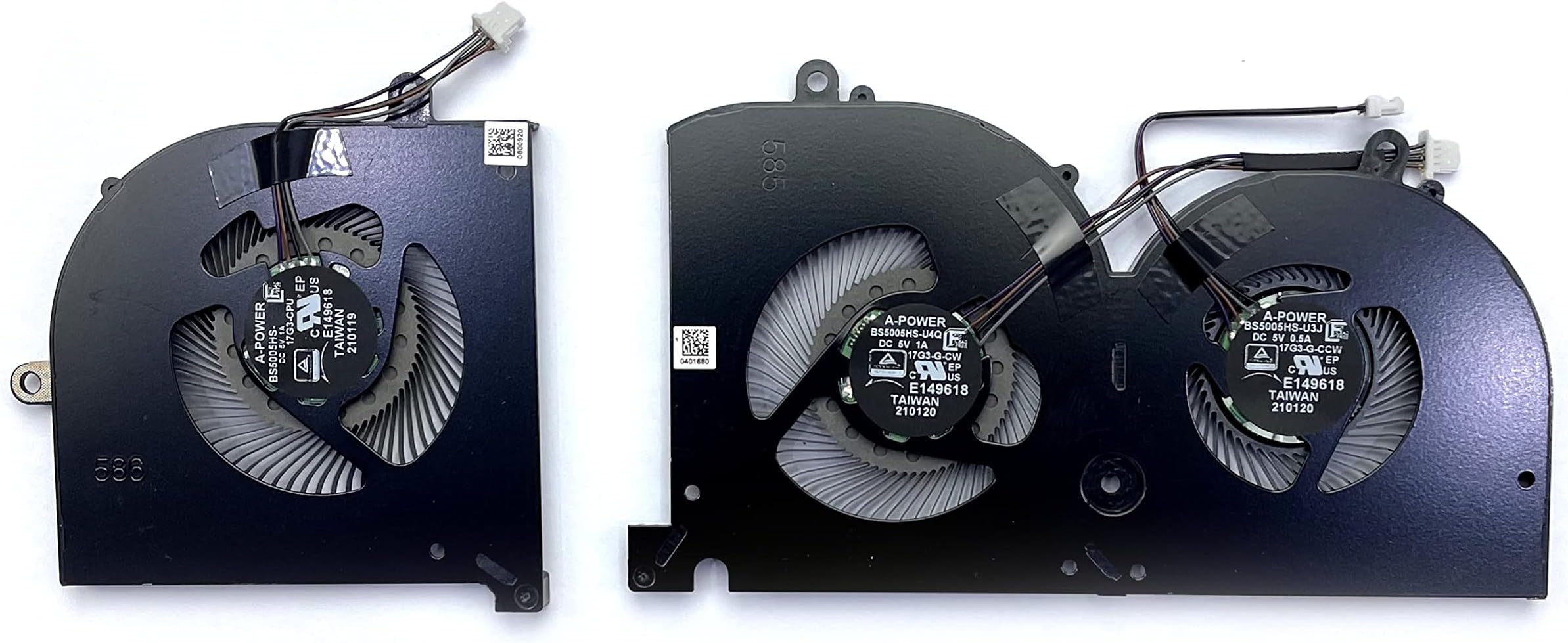 BestPartsNew CPU + GPU Cooling Fan Replacement for MSI GS75 P75 WS75 MS-17G1 MS-17G2 MS-17G3 P/N: BS5005HS-U3I BS5005HS-U3J MS-17G1 MS-17G2 MS-17G3