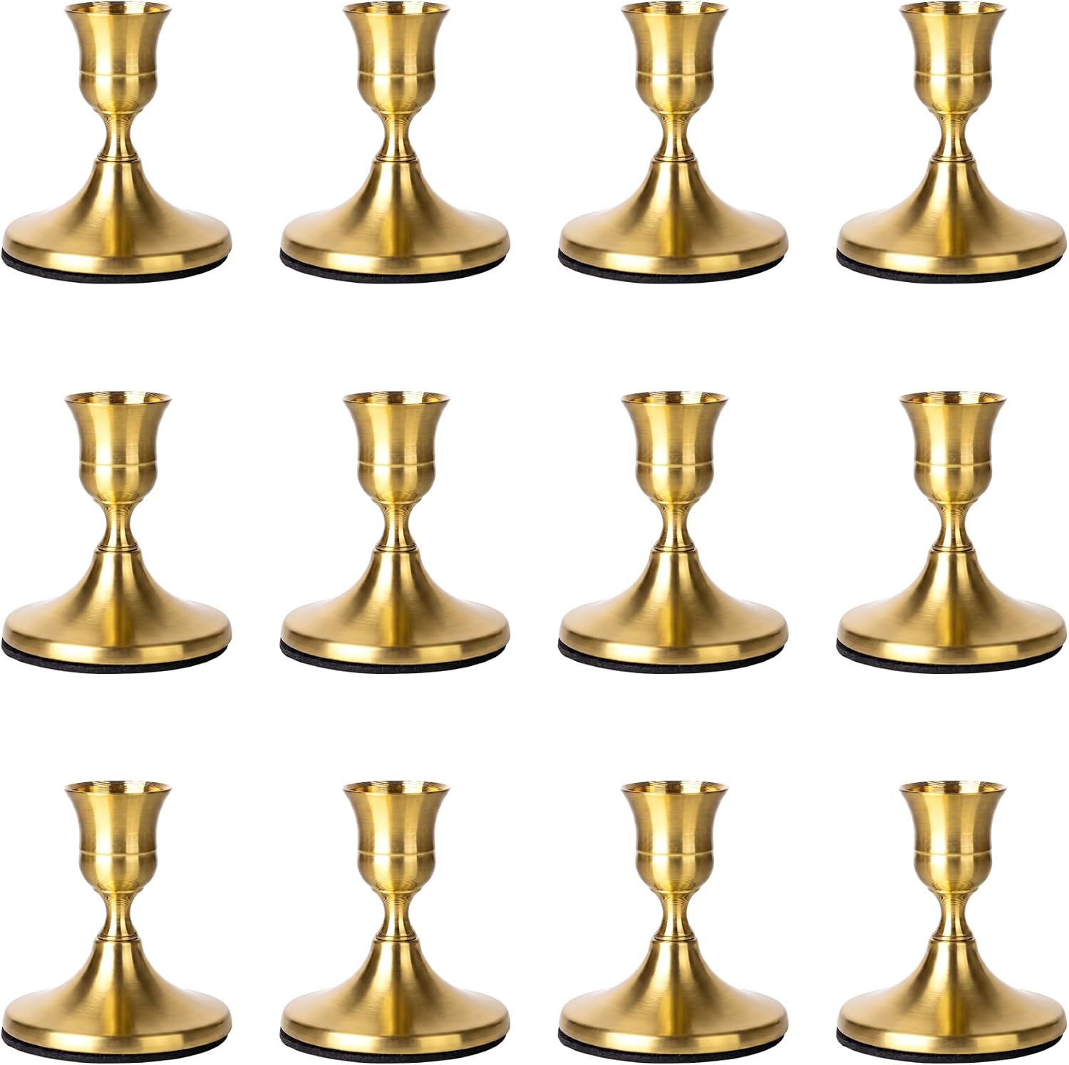 12 Pcs Gold Candlestick Holders,Candle Holder for Candlesticks