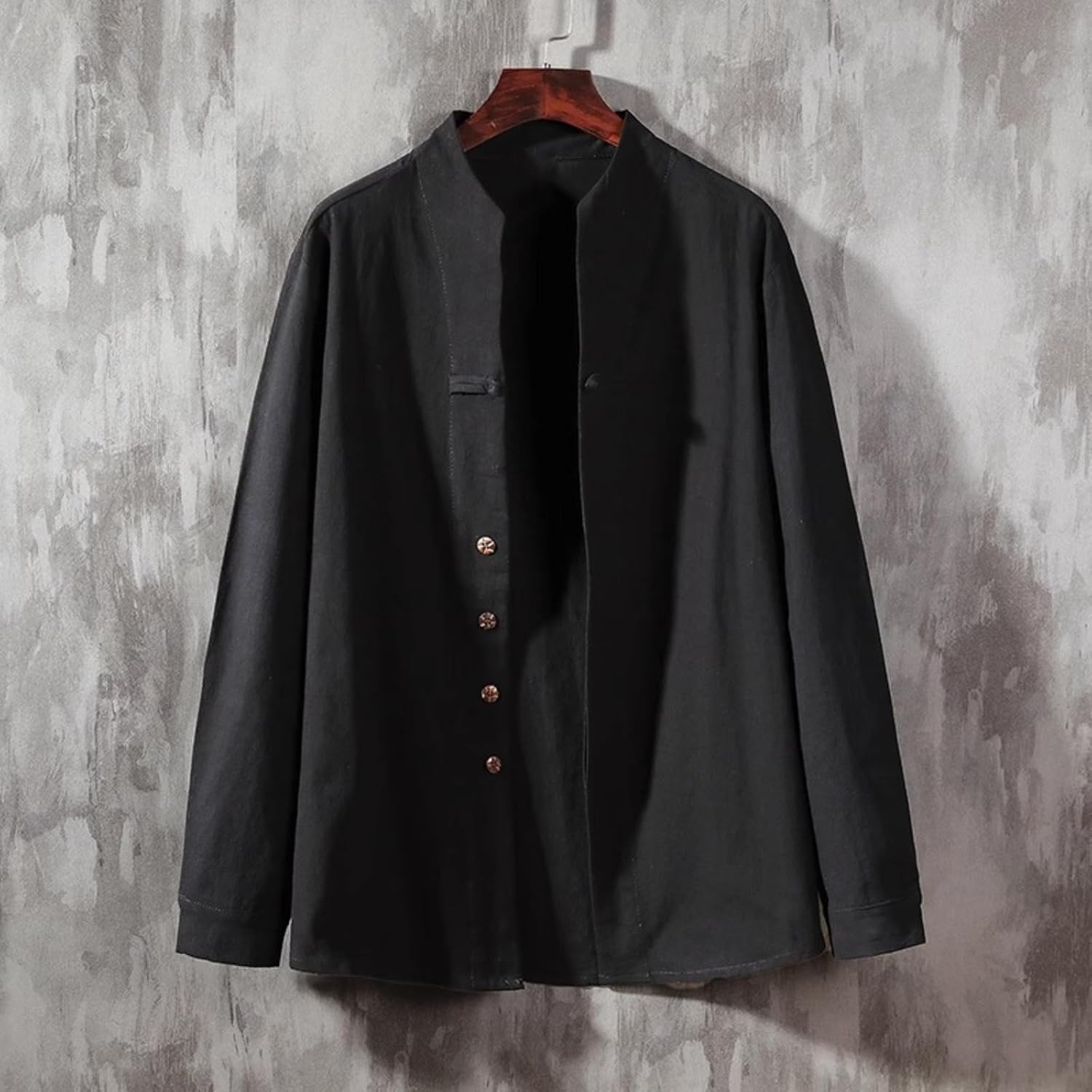 Retro Chinese-Style Men's Tang Suit Shirt, Chinese Linen Shirts