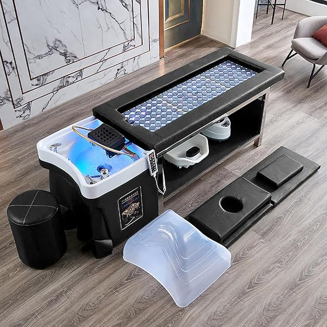 Head Massage Bed Multi-Functional Shampoo Salon Water Circulation Therapy Fumigation Moxibustion Beauty Treatment
