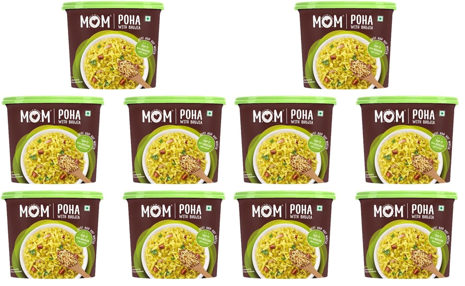 MOM - Meal of the Moment, Poha with Bhujia, 80g (Pack of 10)