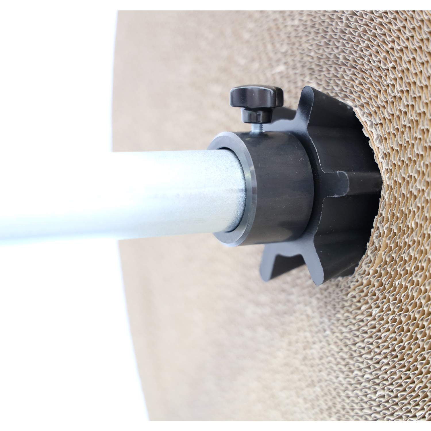 Wandabroller mit Rundmesser für Verpackungsmaterial in Rollenformat bis 1.000mm Breite | Abroller Wandmontage für Papier, Rollenwellpappe, PE-Folie, Luftpolsterfolie