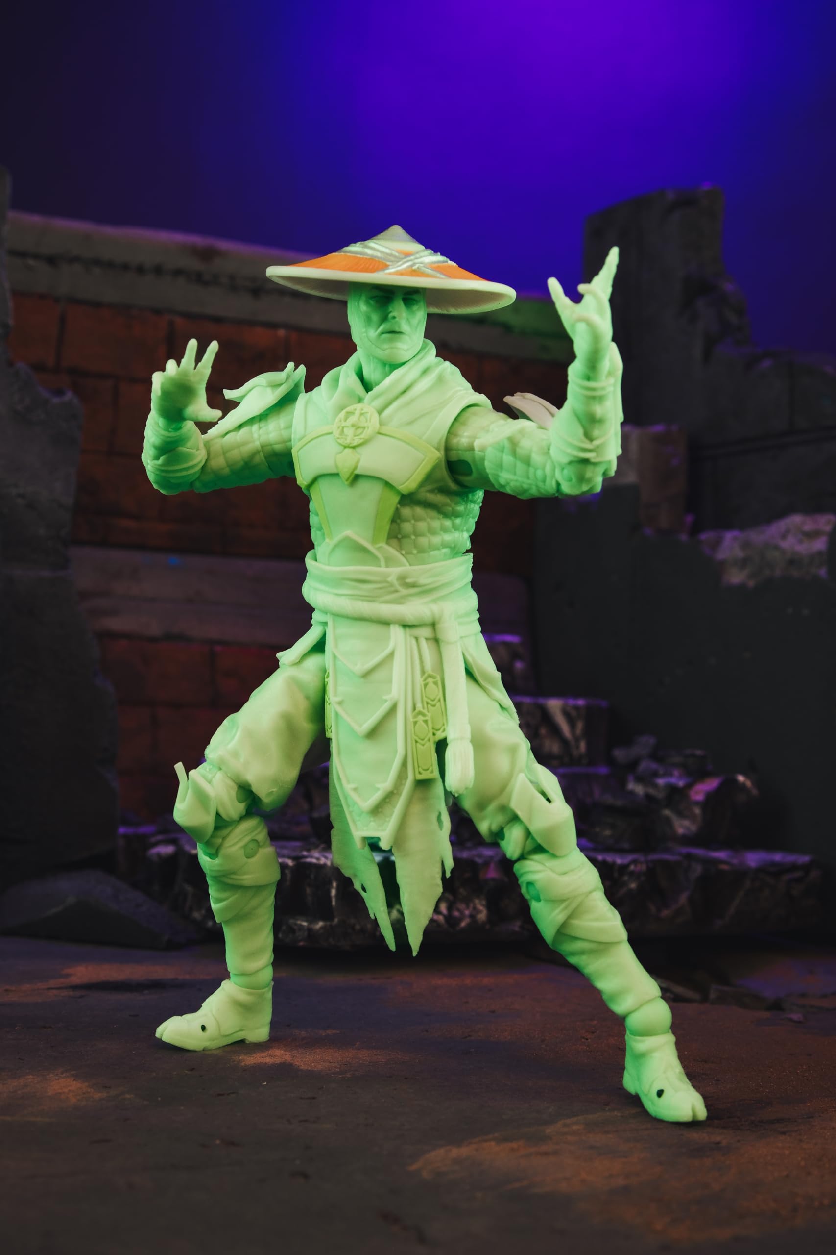 Mortal Kombat Actionfigur Glow in the Dark Edition Raiden (Gold Label) 18 cm