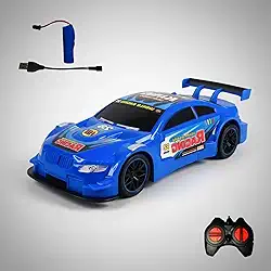 Carrinho de Controle Remoto Super Speed Recarregável – Brinquedo Infantil (Cores Variadas) (Azul)