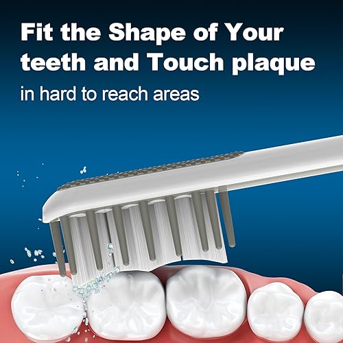 Miniatura 3 de Cabezales de repuesto para cepillo de dientes compatibles con Quip, paquete de 8, repuesto de cabezal de cepillo eléctrico para Quip, color blanco