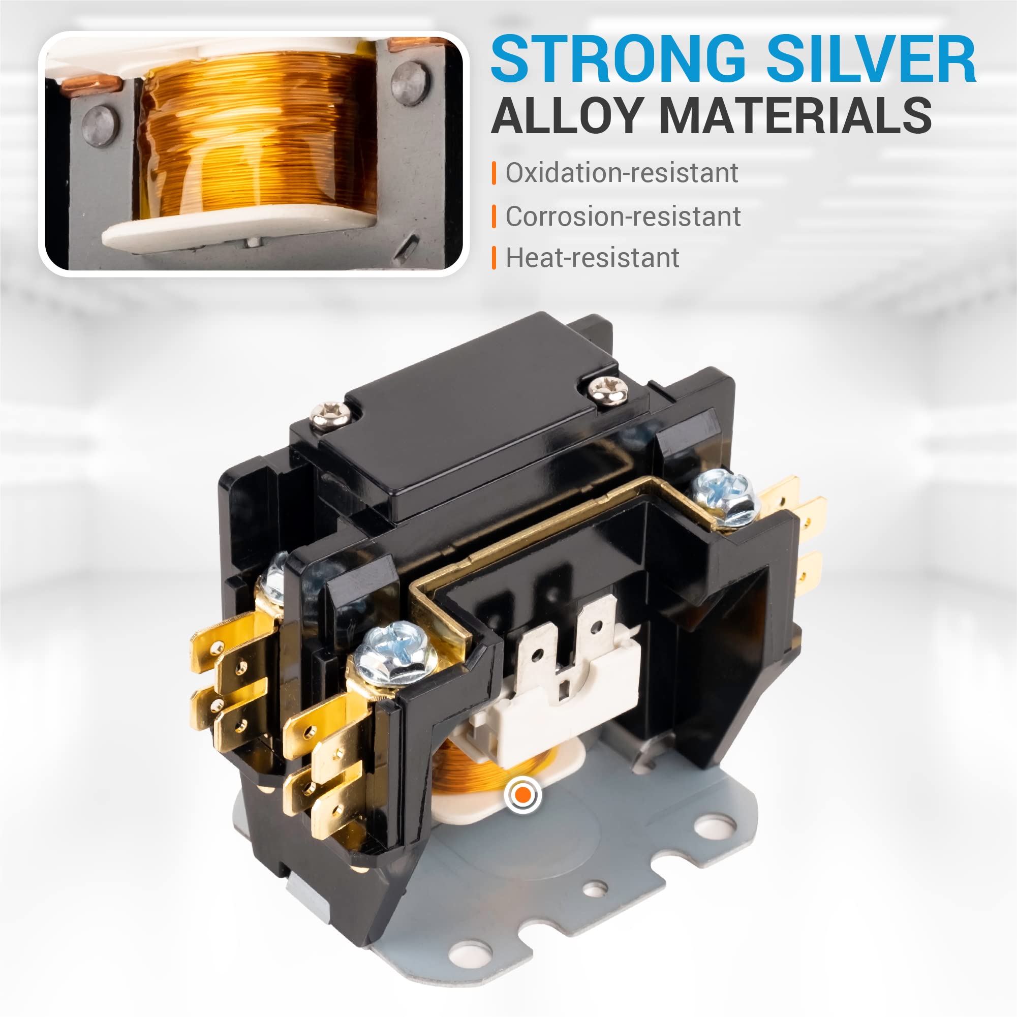 RHO-Contacteur Ca Robuste (1P)Contacteur AC Robuste 220 V 30 Ampères