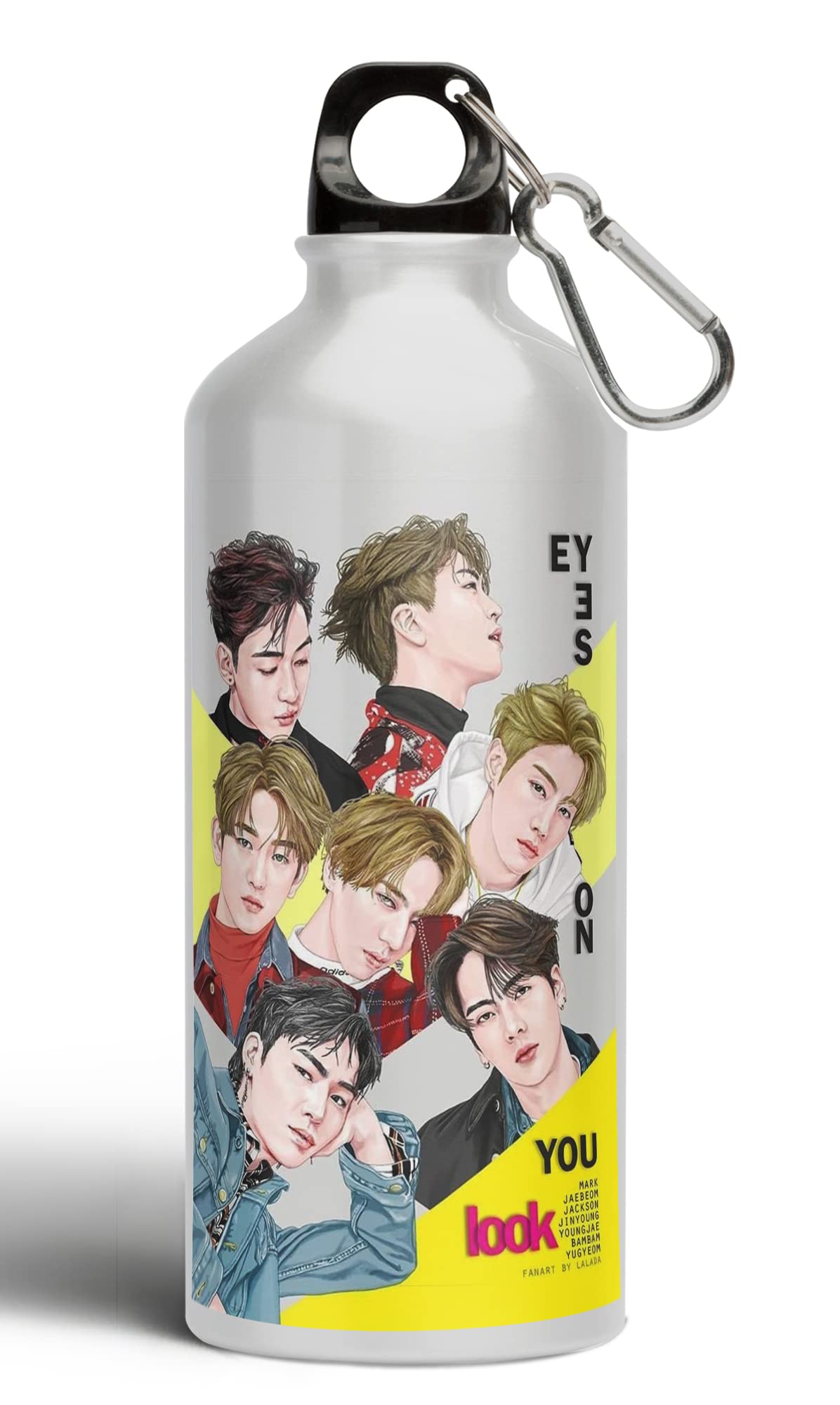 lucky store Laxmita Perfaction BTS Sipper Aluminium Water Bottle,Bts Printed ,Music Band V Suga J-Hope Jungkook Jin Jimin Rm Army BTS Gifts (White, Pack of Sipper 600 ml) (SP-KK)