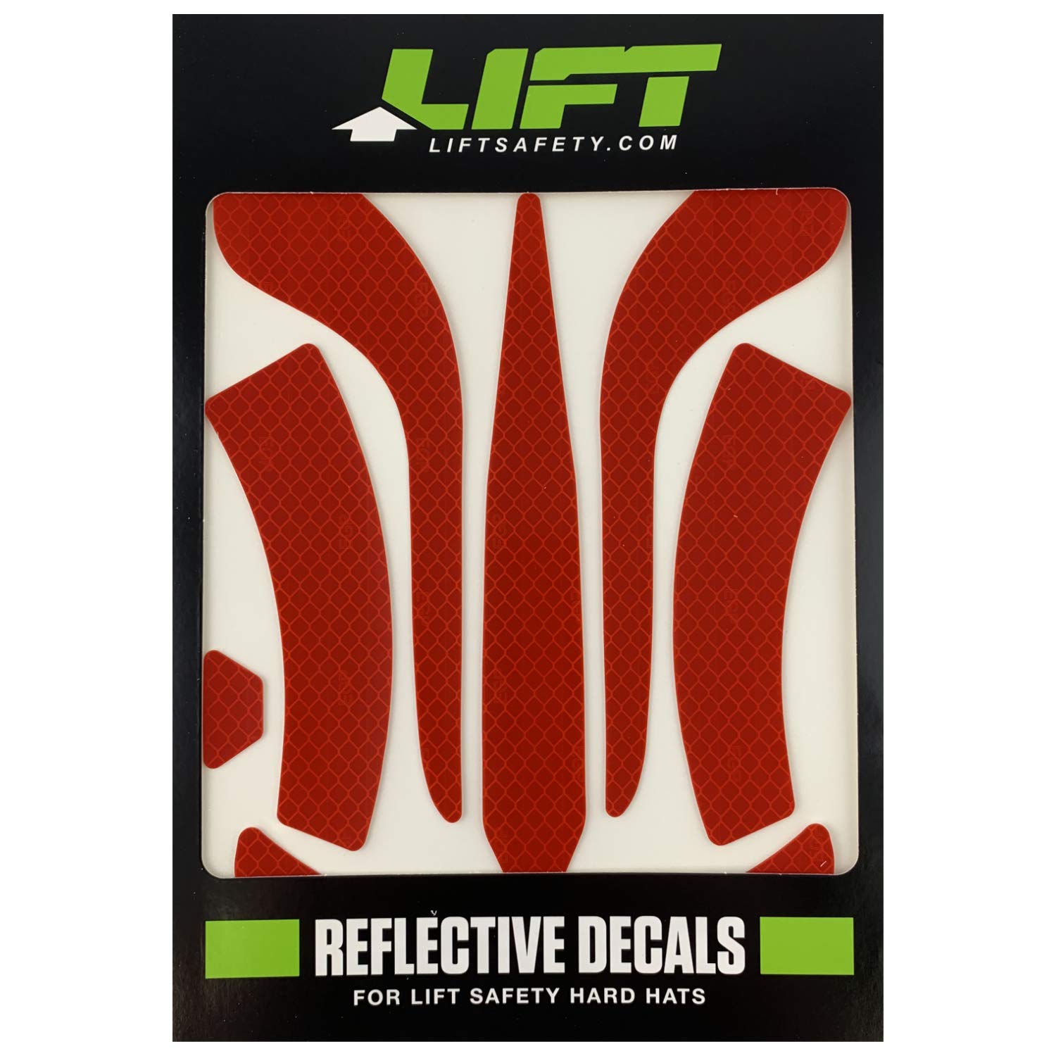 Lift Safety DAX Reflective Decals - Red, Medium