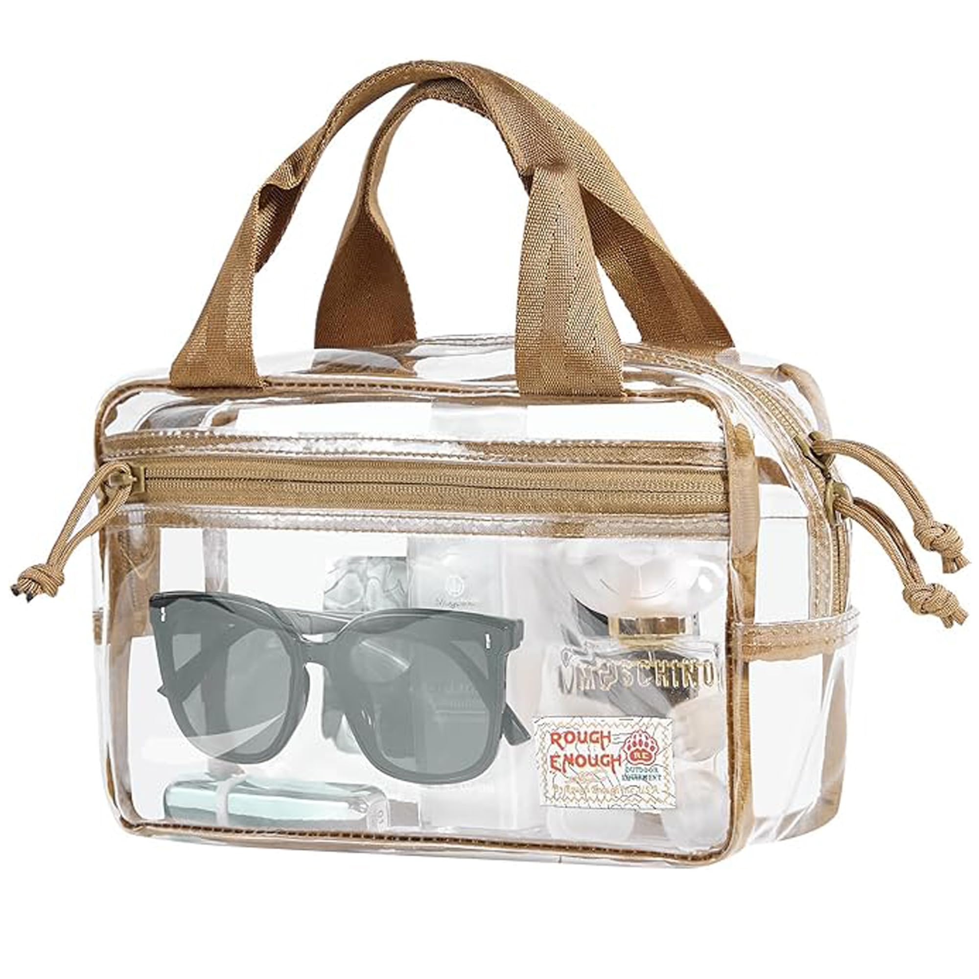 Rough Enough Clear Stadium Bag Handbag for Women Event Concert Sport Fans Fashion Cute Stylish