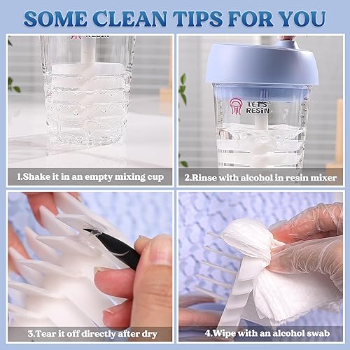 Miniatura 5 de LET'S RESIN Mezclador automático de resina, mezclador epoxi fácil de limpiar, agitador eléctrico para mezcla de 24 onzas líquidas, suministros de