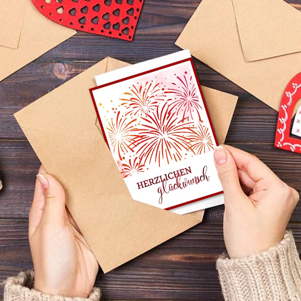 GLOBLELAND Set Di Timbri Trasparenti In Silicone – Tema Natale Tedesco Con Albero E Scritte – 16x11 Cm Per Scrapbooking E Biglietti D'Auguri