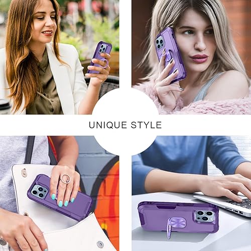 Miniatura 7 de Petocase Funda para iPhone 13 Pro Max, resistente, cuerpo completo, a prueba de golpes, con soporte de anillo de 360, soporte para automóvil,