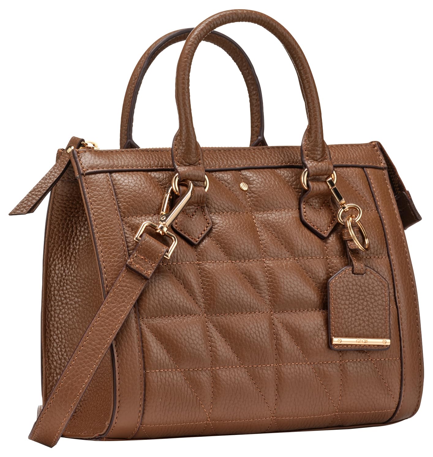 Geox D Olympiy a, Bolsa para Mujer, Marrón, 24 X 9,2 X 1,5