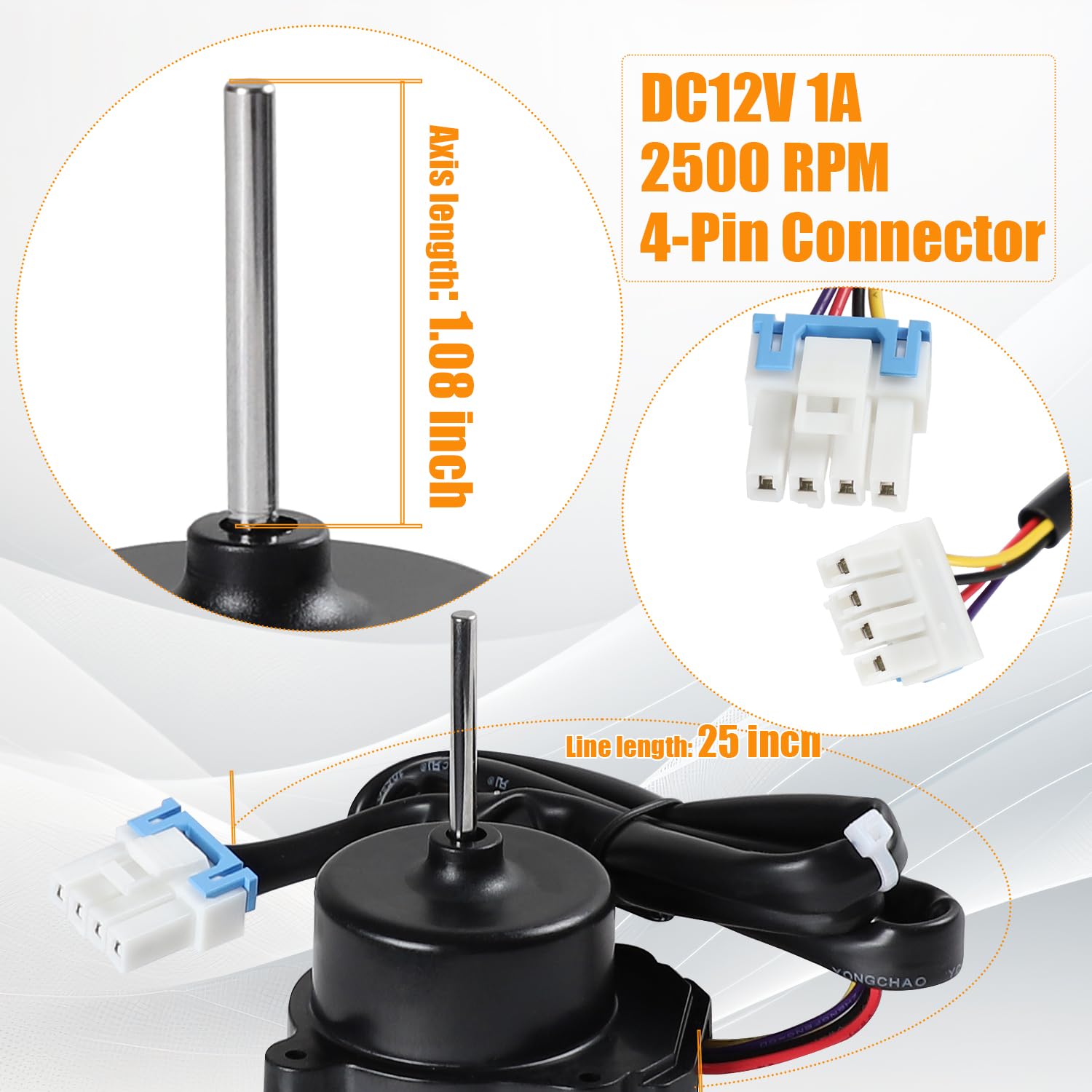 EAU65058502 EAU64843805 - Motor de ventilador de condensador para LG número de pieza RFD3410A102A sustituye a EAU65058501 AP7178309 PS16662422 EAP16662422, repara sobrecalentamiento y ruido y