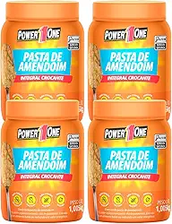 Kit 4x Pasta de Amendoim 1 Kg Cada - Power1One - Sabor 4X CROCANTE