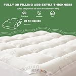 BEDLORE King Mattress Topper Viscose Derived from Bamboo,Thick Pillow Top Mattress Pad,Deep Pocket Fits Mattress 6"-18",Soft Breathable Mattress Cover for Back Pain Relief