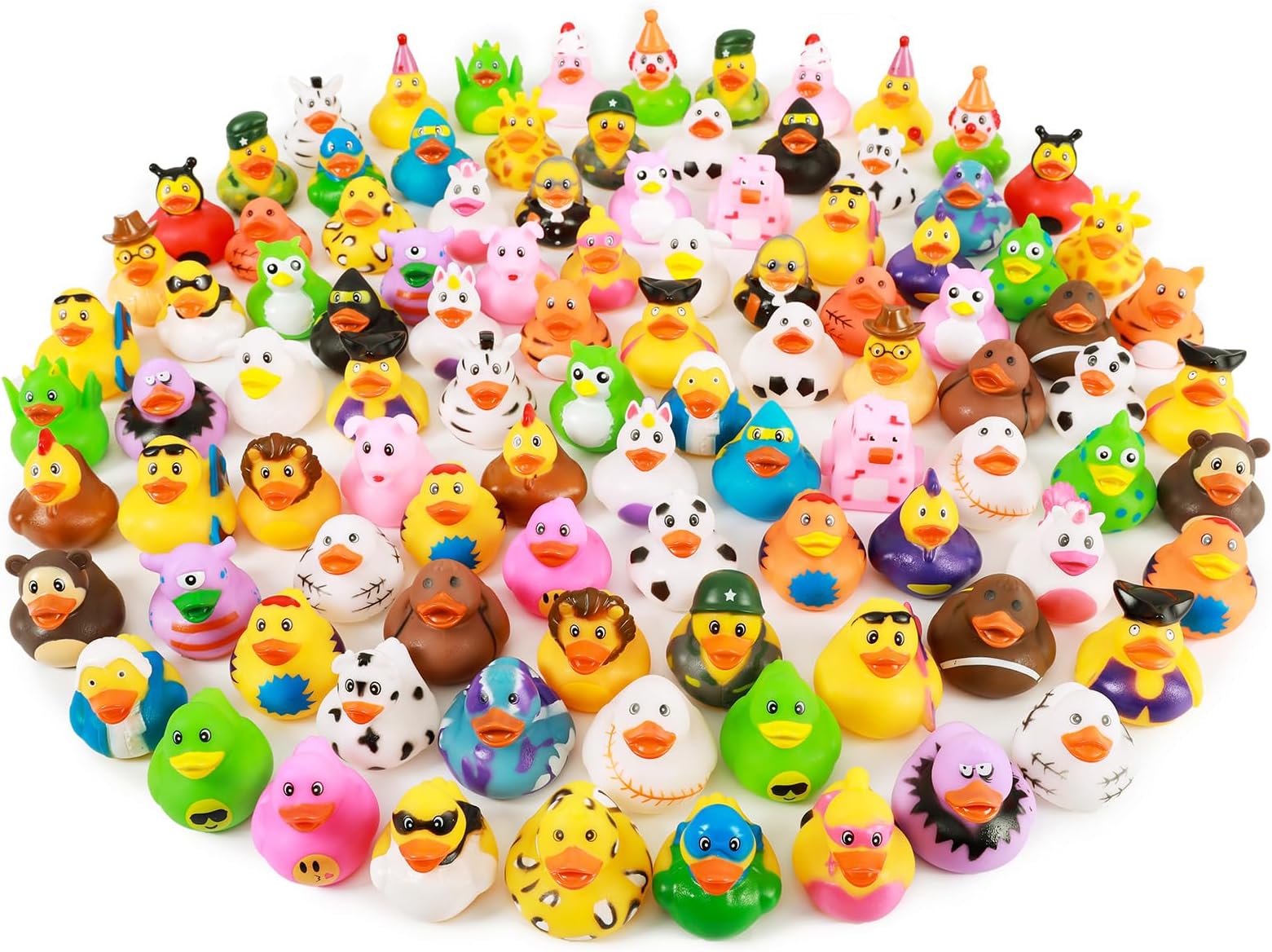 XY-WQ 200 Pack Rubber Duck for Jeeps Ducking, Baby Bath Toy Assortment