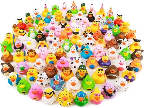 XY-WQ 200 Pack Rubber Duck for Jeeps Ducking, Baby Bath Toy Assortment