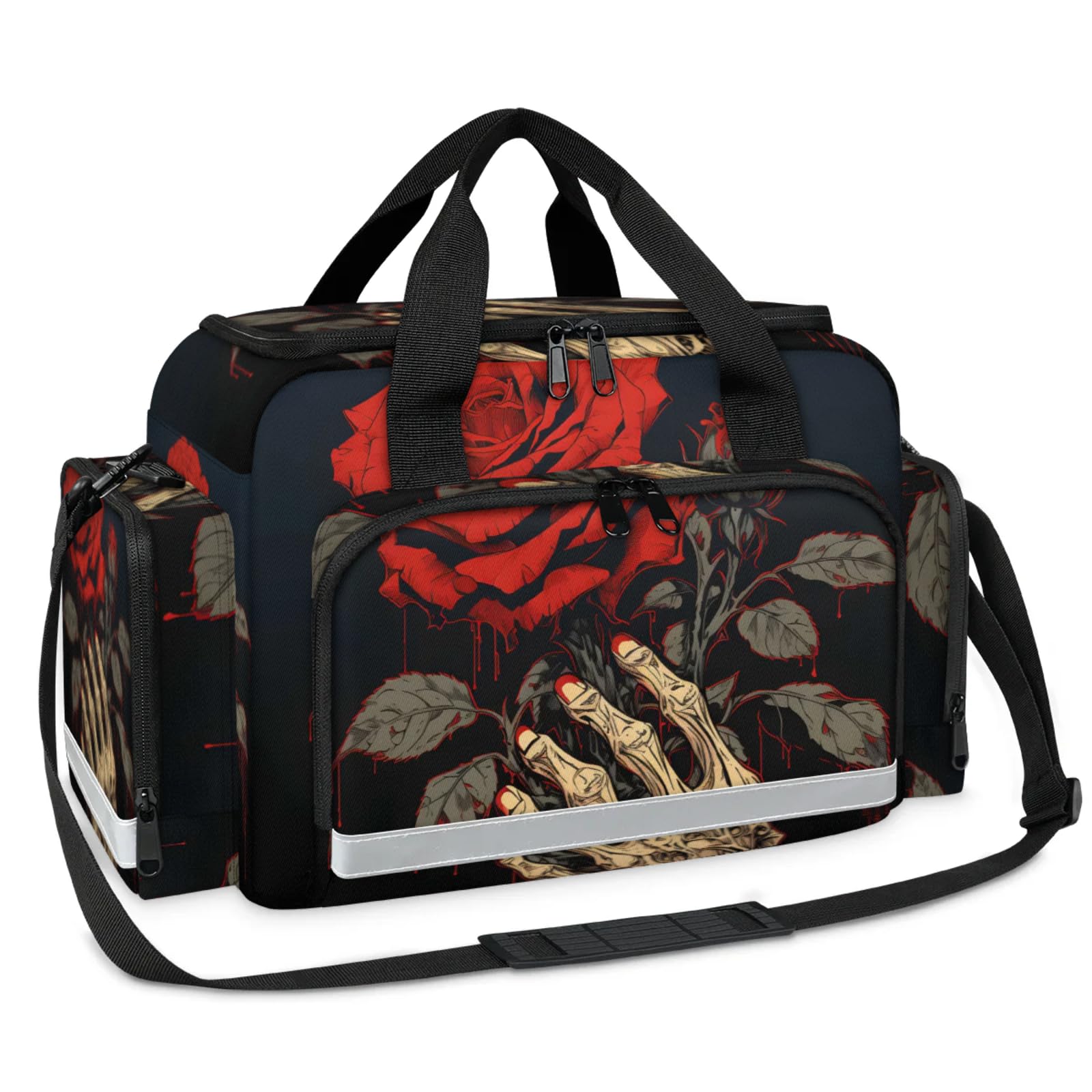 GzLeyigou First Aid Bags Empty, Magical Florals Emergency Bag First Aid Kit Multiple Compartment Kit Carrier On Call Trauma Bag For Paramedics Emergency Medical Supplies Kit