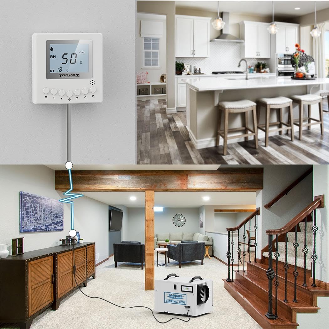 ALORAIR Crawlspace Dehumidifier Bundle with Remote Controller, Auto Defrost Commercial Dehumidifier for Basement