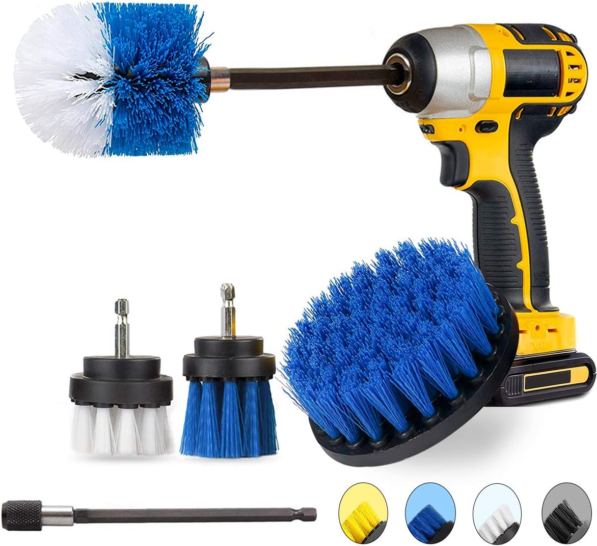 Blасk Frіdау - 70% оƒƒ JUSONEY 5 Pack All Purpose Drill Brush Attachment Set- Drifferent Size and Hardness- Easy and Quick Cleaing- Drill for Cleaning Pool Tile, Sinks, Bathtub, Brick, Ceramic, Marble, Auto, Boat