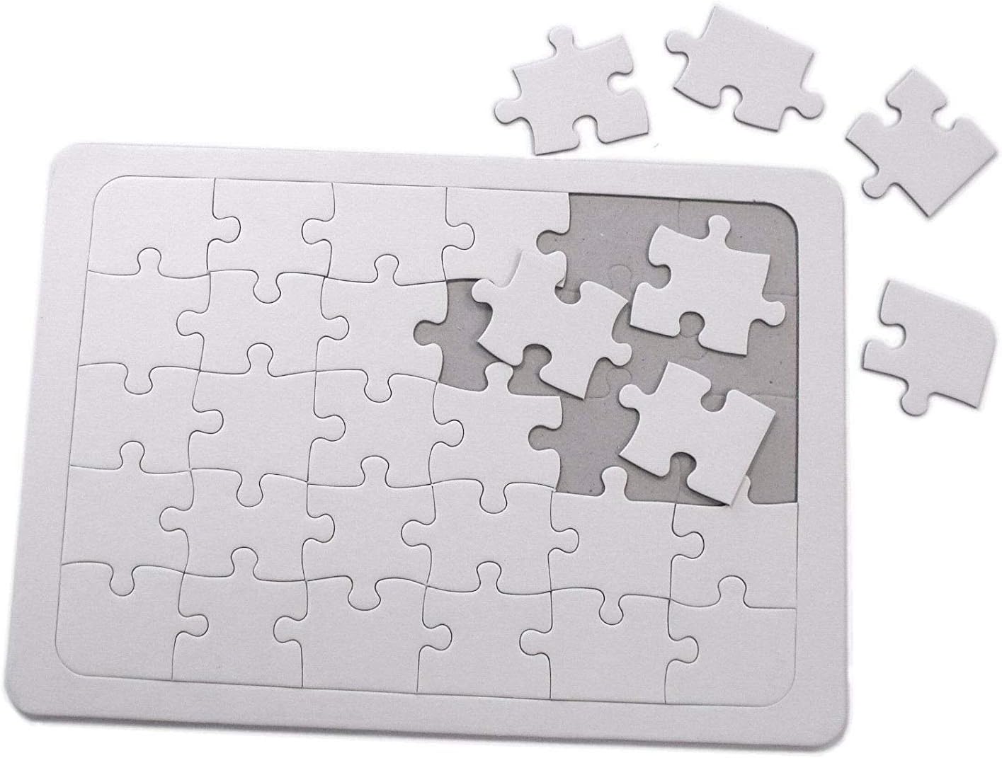 30 Piece Blank A4 Jigsaw Make Your Own Puzzle Kids Craft Activity (10 x Blank Puzzles)