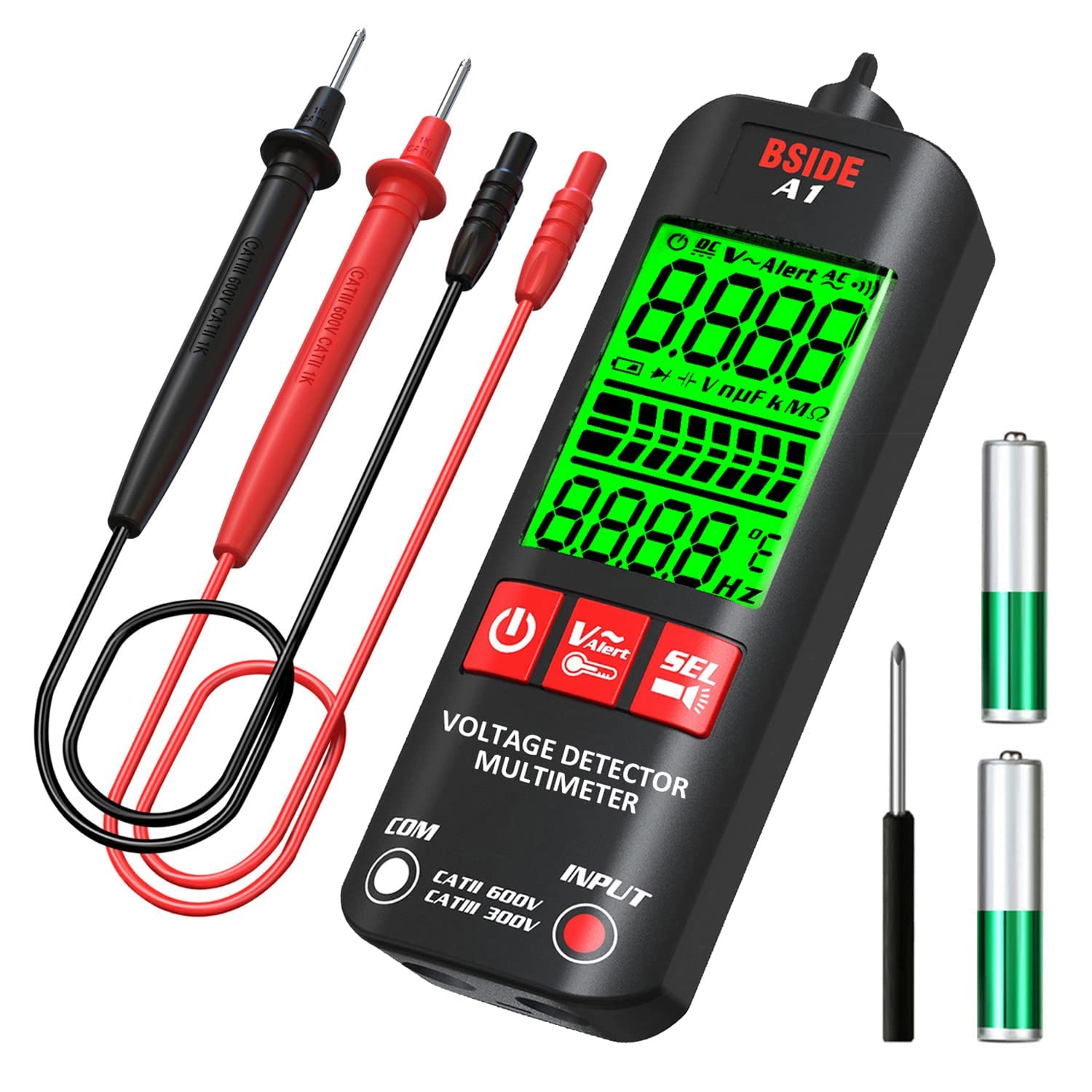 Excefore Voltage Tester 3-Results Display Non-Contact Voltage Detector Pen, Integrated Multimeter Dual Range AC 6V-1000V/90V-1000V Electrical Sensor V-Alert Live Wire Tester
