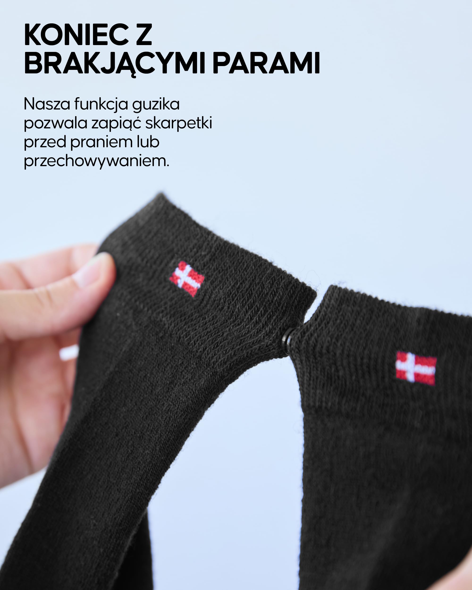 DANISH ENDURANCE Skarpety z Wełny Merino z Guzikiem, 3 lub 5-Pak | Skarpety z Wełny Merino, z Guzikiem, Odprowadzające Wilgoć i Termoizolacyjne, do Biura i Codziennego Użytku, Unisex