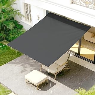 LOVE STORY Sonnenschutzt Sonnensegel,1x2m Rechteckig Schattennetz mit Ösen, Wasserdichter Polyester (PES) Windschutz, 95% UV Sonnenschutz für Außenterrasse Hof, Terrasse, Carport,Anthrazit