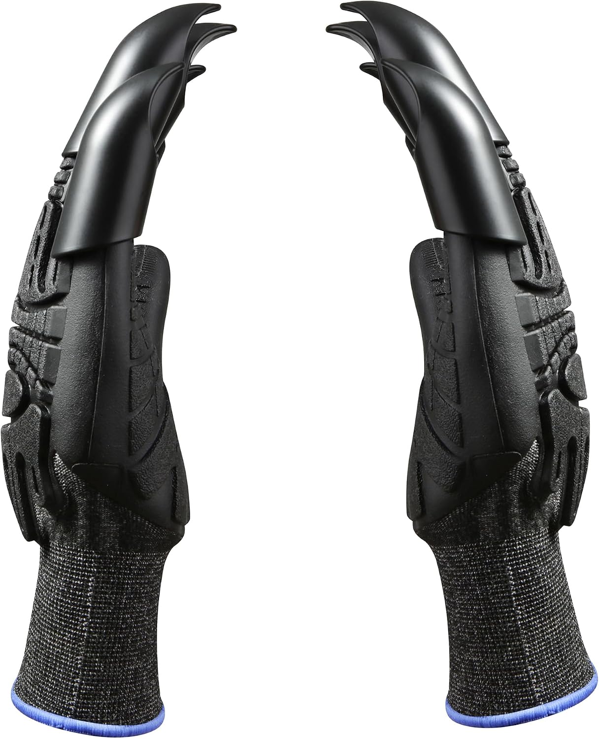 Garden Gloves with Claws Wild Field Work Gardening Yard Gloves Safe Glove for Planting, Digging, Collecting, Black