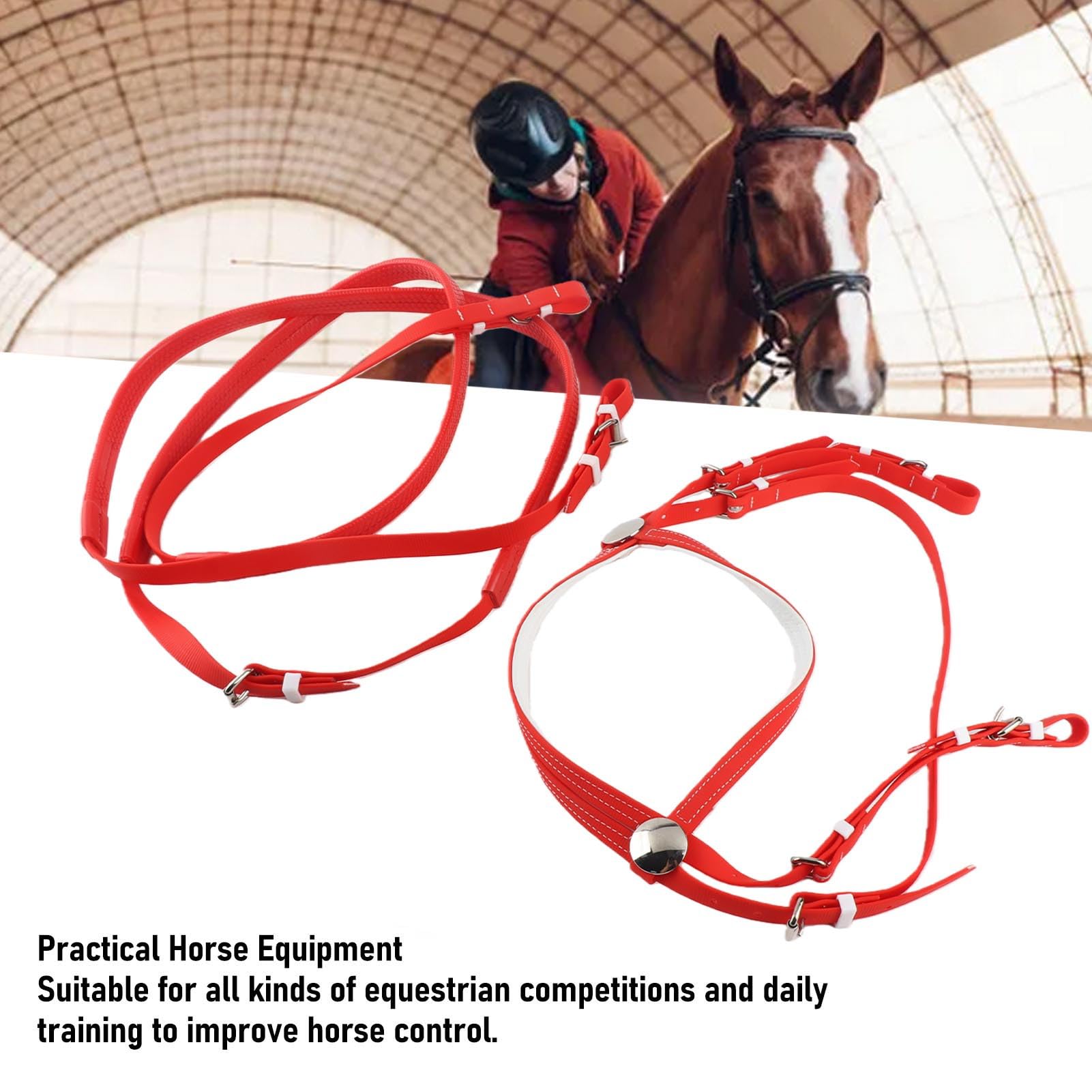 Redine in nylon per briglia per cavallo per attività equestri all'aperto