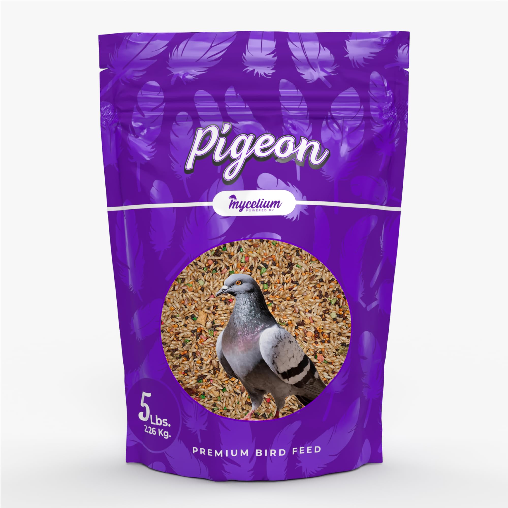 Mycelium Pigeon Protein Feed | Premium High-Protein Bird Food with Vitamins, Whole Eggs & Millet | Calcium-Enriched Formula | Organic, Non-GMO, Sustainably Sourced 5 lbs