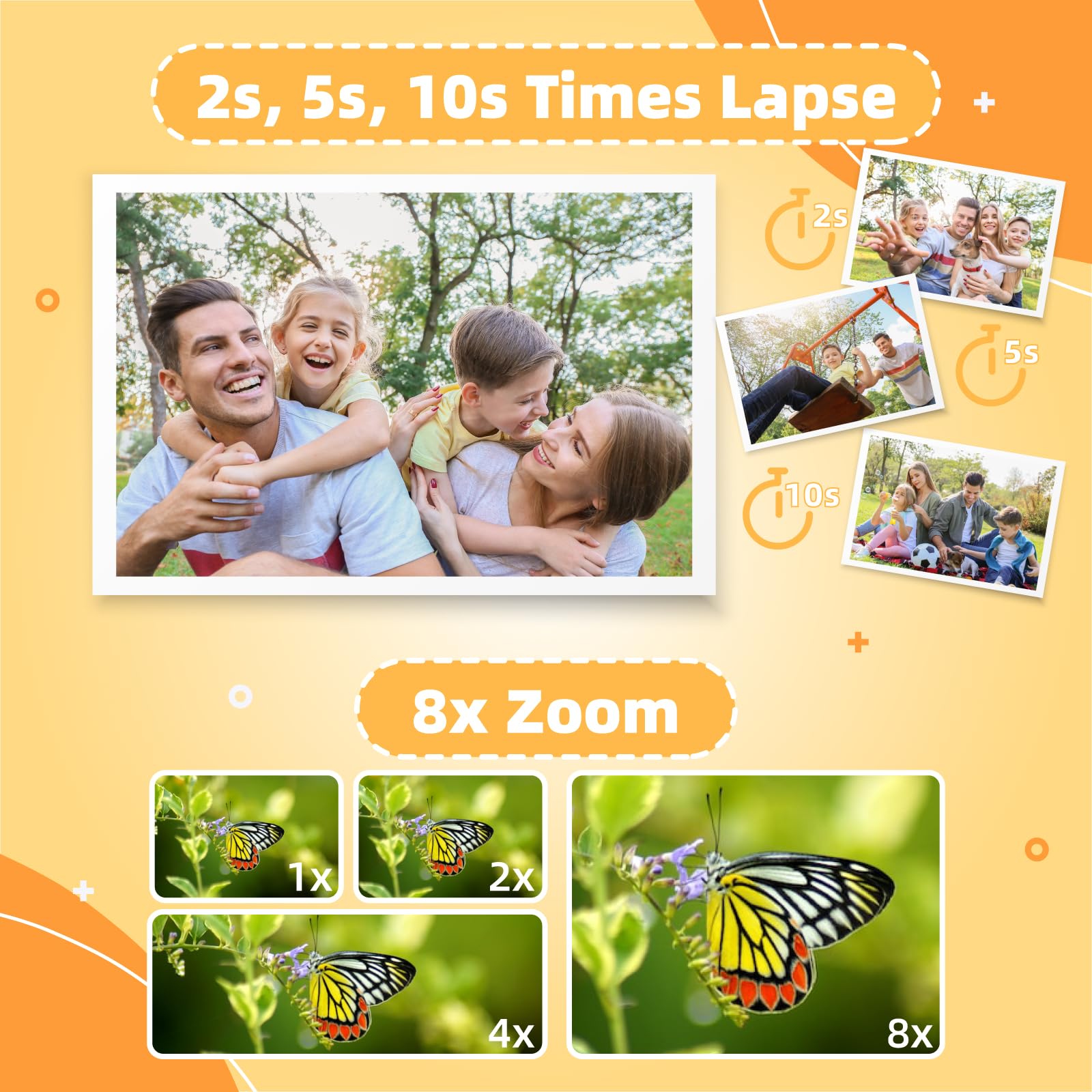 Macchina Fotografica Bambini,TIATUA Mini Ricaricabile Fotocamera,Macchina Digitale Bambini con Scheda 32 GB & 2.0 Pollici Schermo,Regalo Giocattolo di Natale &Compleanno per Ragazze 3-10 Anni