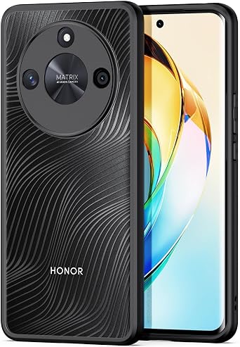 Case for Honor Magic 6 Pro, Hydrophobic, Anti-Fade, Anti-Fingerprint Shockproof Protective Phone Case Fits Honor Magic 6 Pro,Clear Black