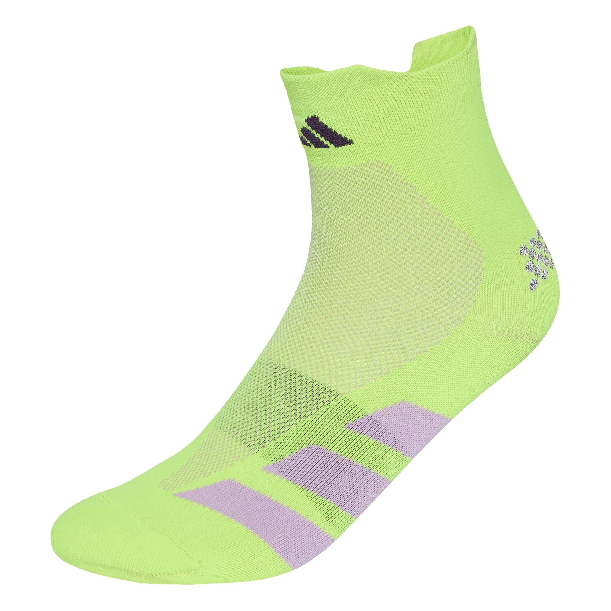 adidas Unisex Running Adizero Quarter Sock Socks, solar yellow/aurora plum, S