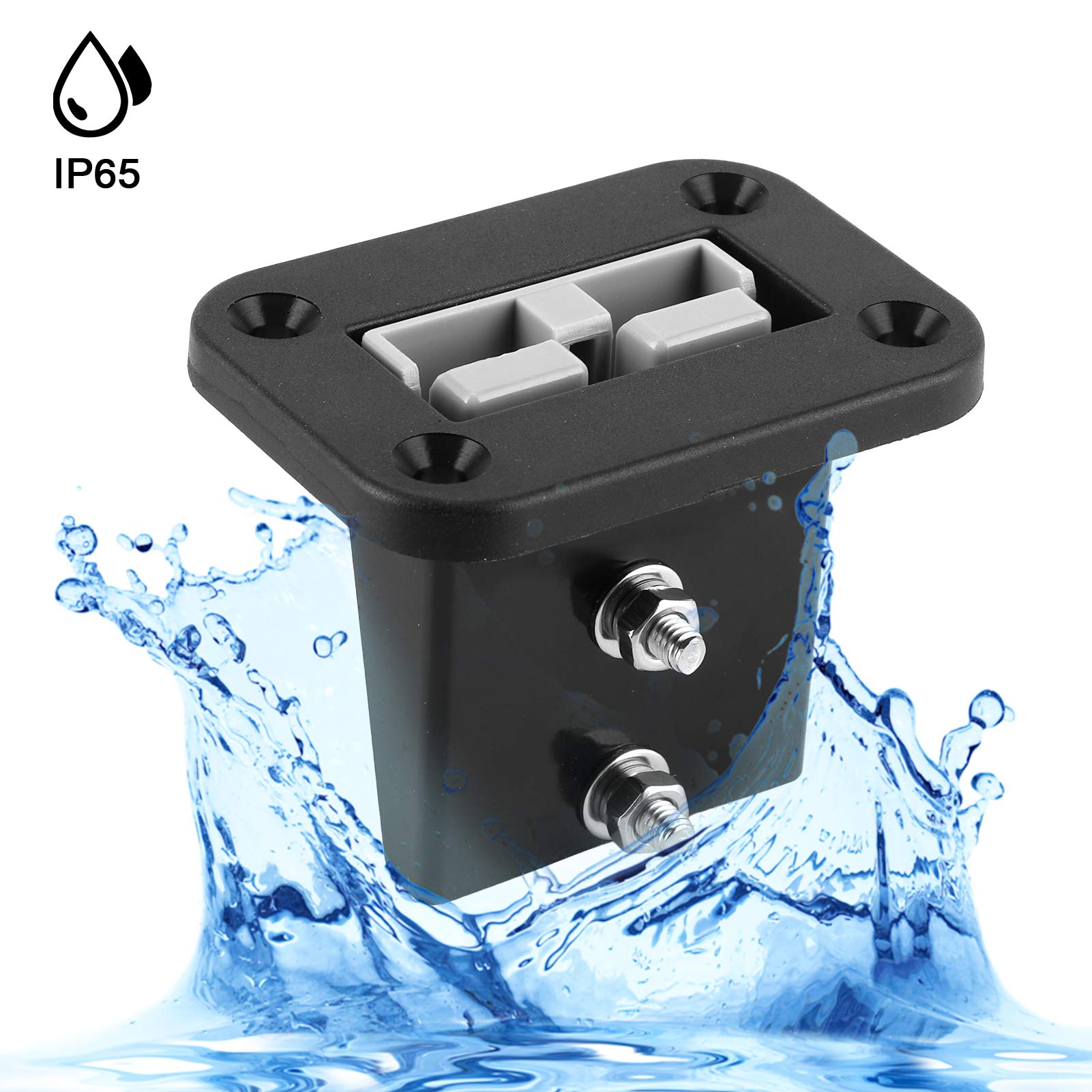 Aramox Prise d'alimentation RV 50 A, Prise d'alimentation Ignifuge 600 W Grand ABS Ignifuge Actuel pour Bus de Yacht de Bateau de Camion