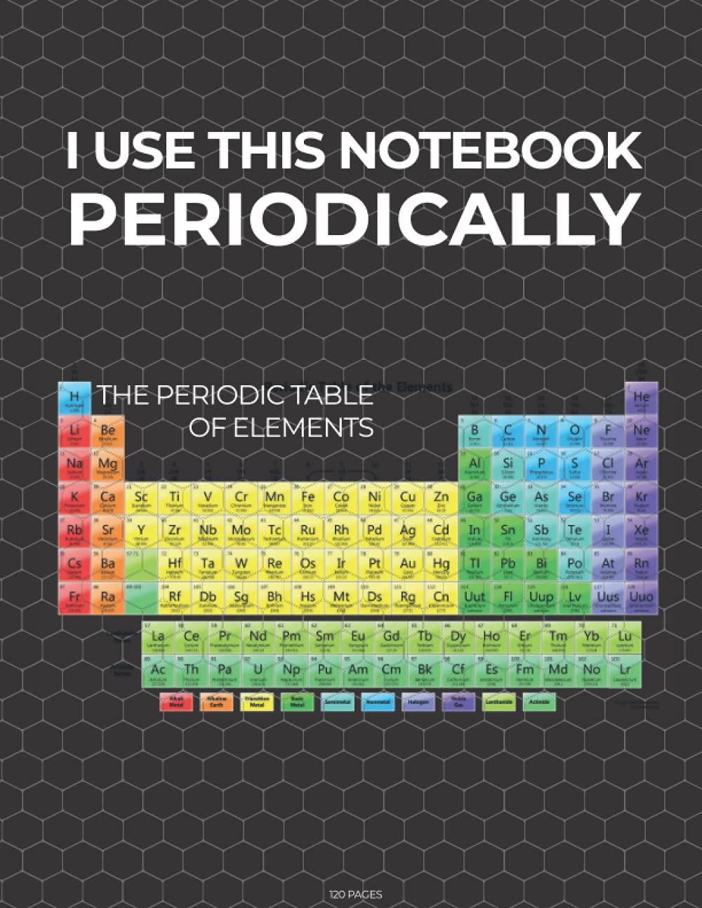 I Use this Notebook Periodically: Grey Funny Science Notebook with Hexagonal Graph Paper, Periodic Table humor Biochemistry & Organic Chemistry