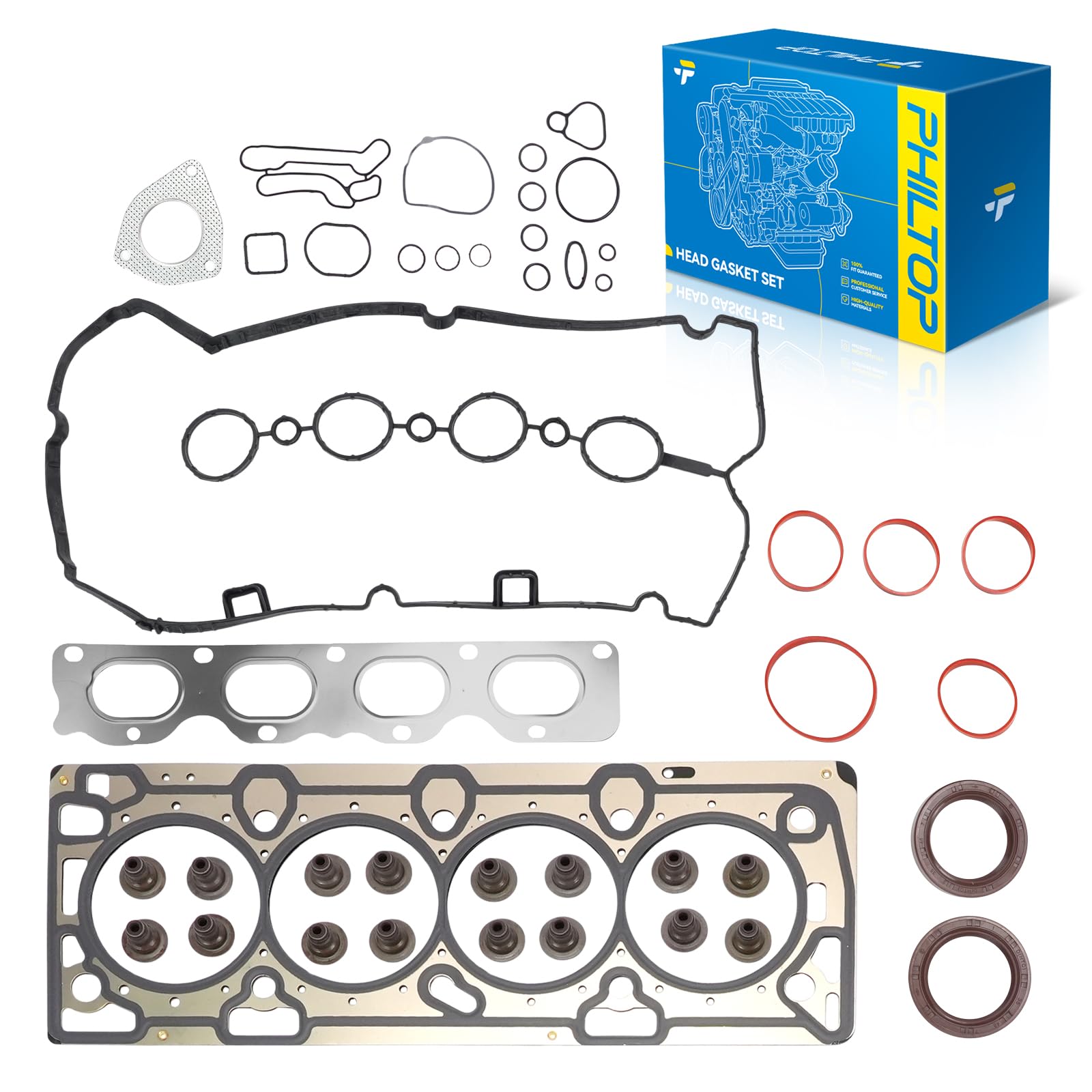 PHILTOP HS26516PT Head Gasket Set Fit for Chevrolet Cruze 2011-2015, Cruze Limited 2016, Sonic 2012-2018, for 1.8L Engine Cylinder Head Gasket Kit